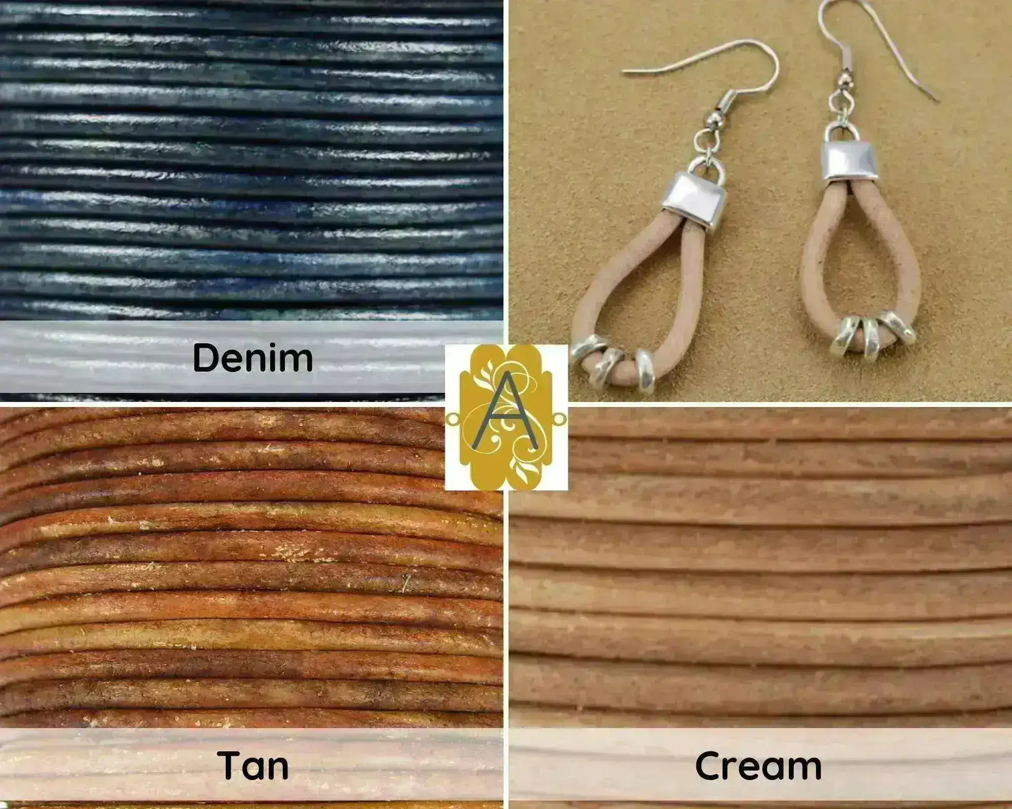 Superior Round Leather, 1mm, 1.5mm, & 2mm, Natural Collection, by the yard - Image 3