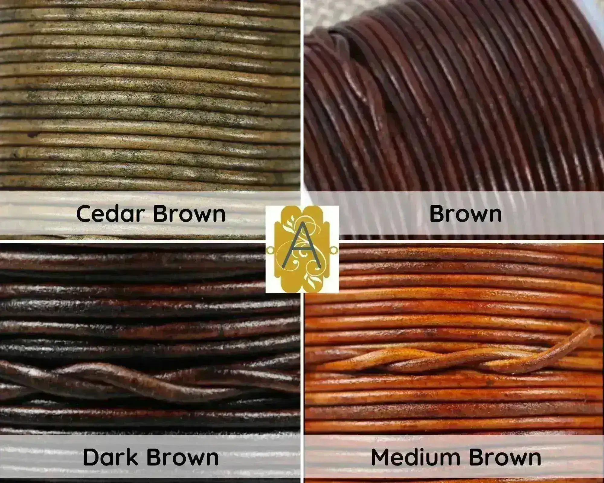 Superior Round Leather, 1mm, 1.5mm, & 2mm, Natural Collection, by the yard - Image 5