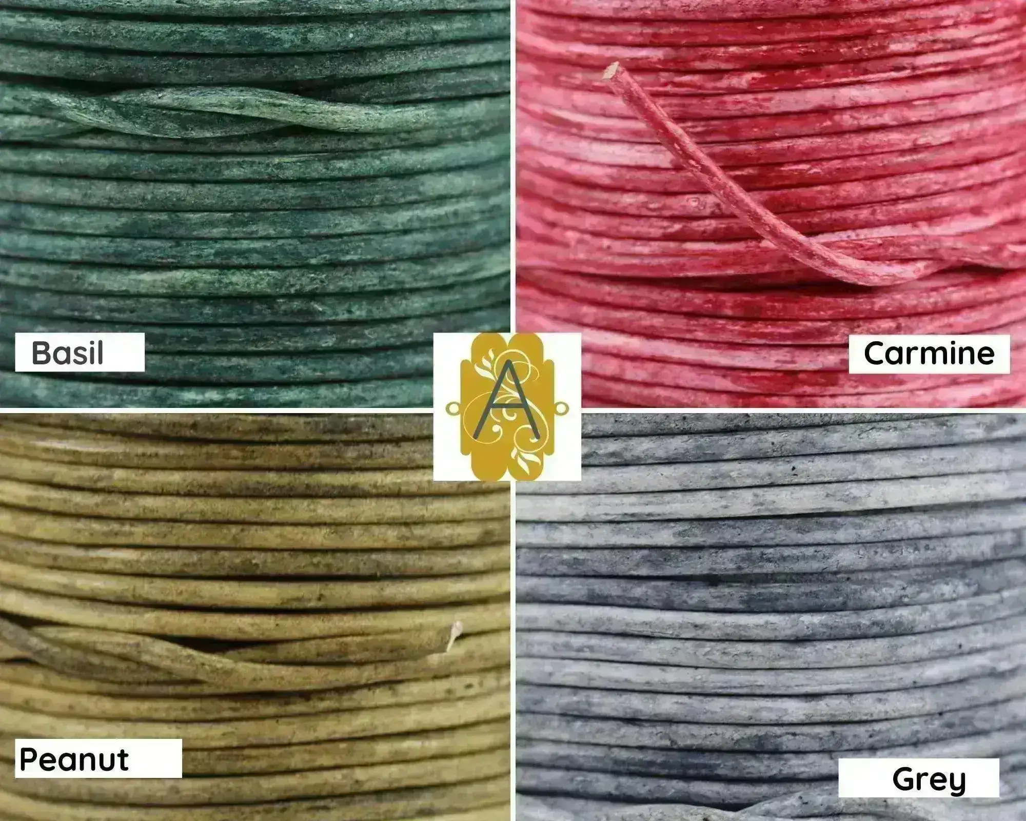 Superior Round Weathered Leather Cording, 1mm, 1.5mm & 2mm,Sold per yard - Image 4