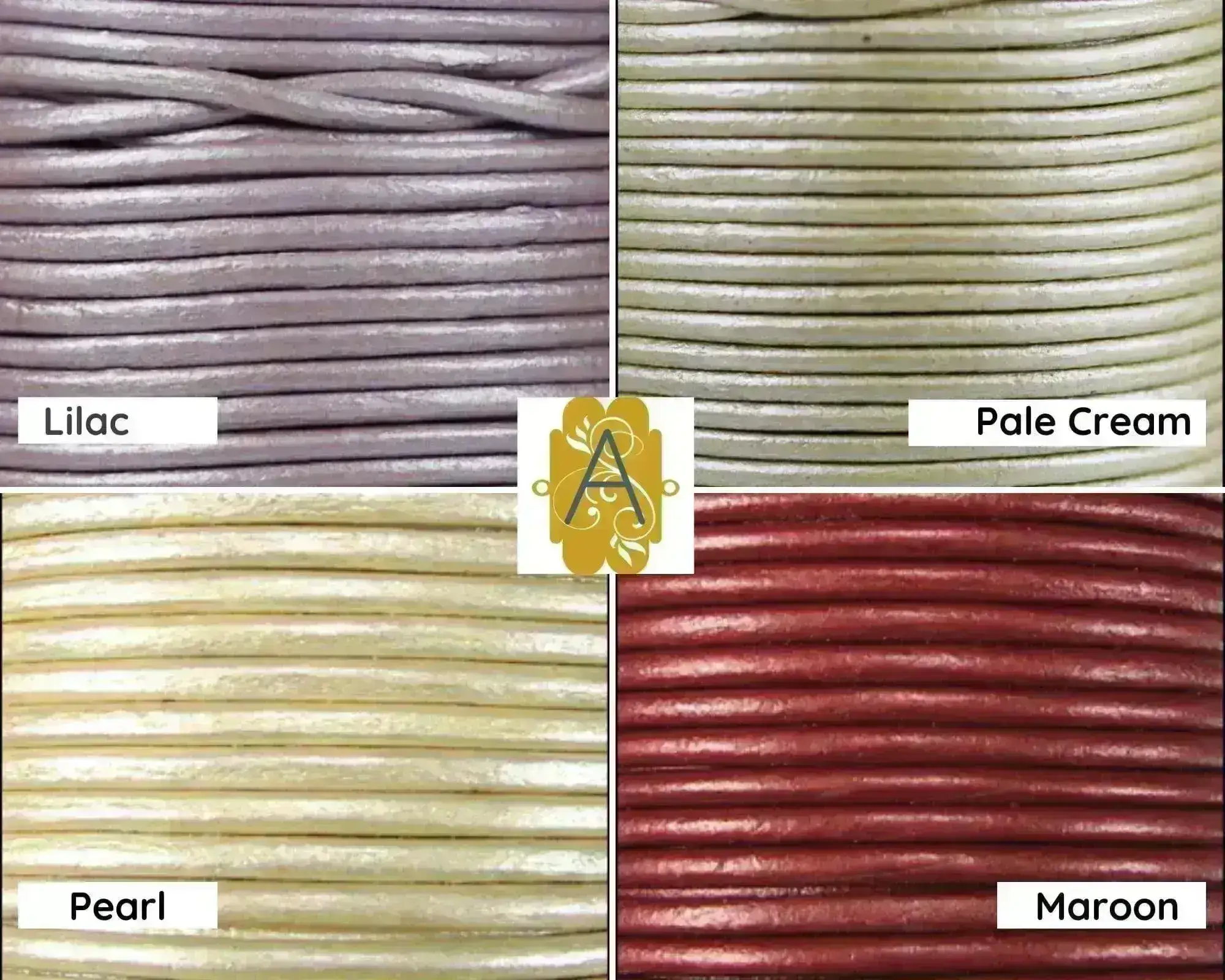 Metallic Round Leather, 1mm, 1.5mm & 2mm, by the yard - Image 3