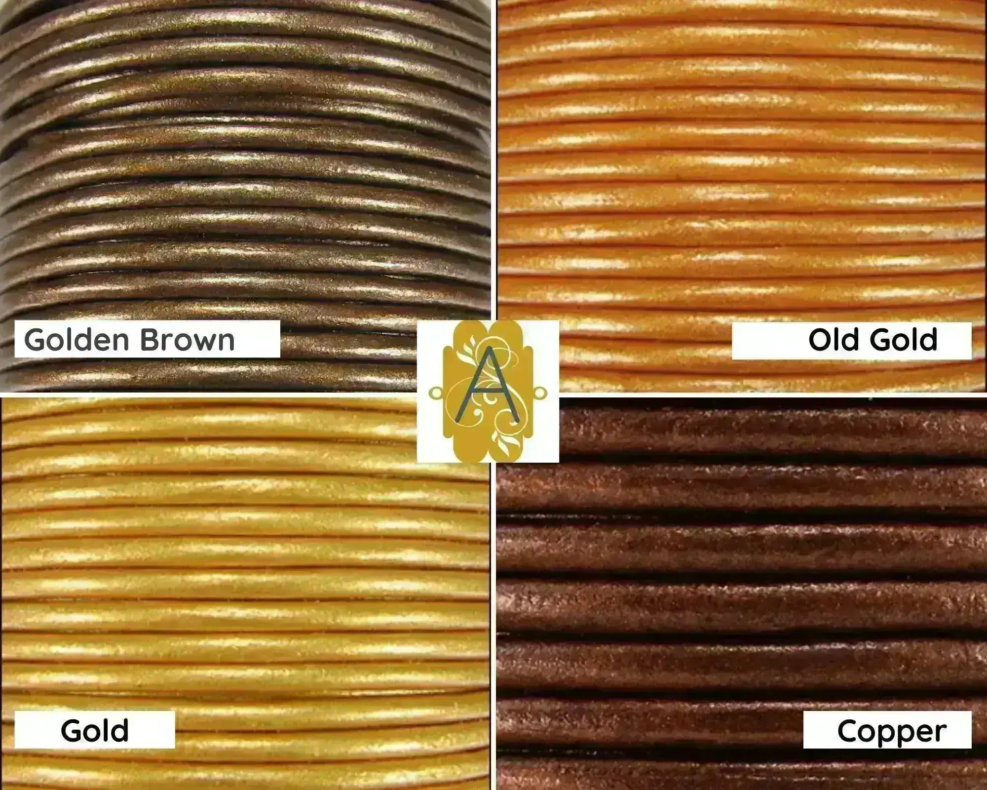 Metallic Round Leather, 1mm, 1.5mm & 2mm, by the yard - Image 5