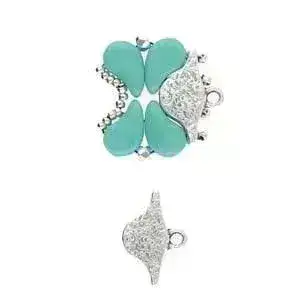 Cymbal Aosa, Paisley Bead Ending or Clasp Connector, 2 Pcs. - Image 2