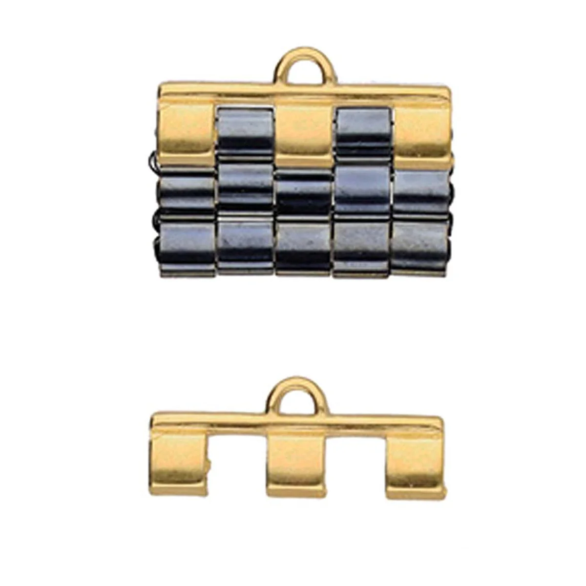 Cymbal Piperi III Tila Bead Ending or Connector, 2 Pcs. - Image 3