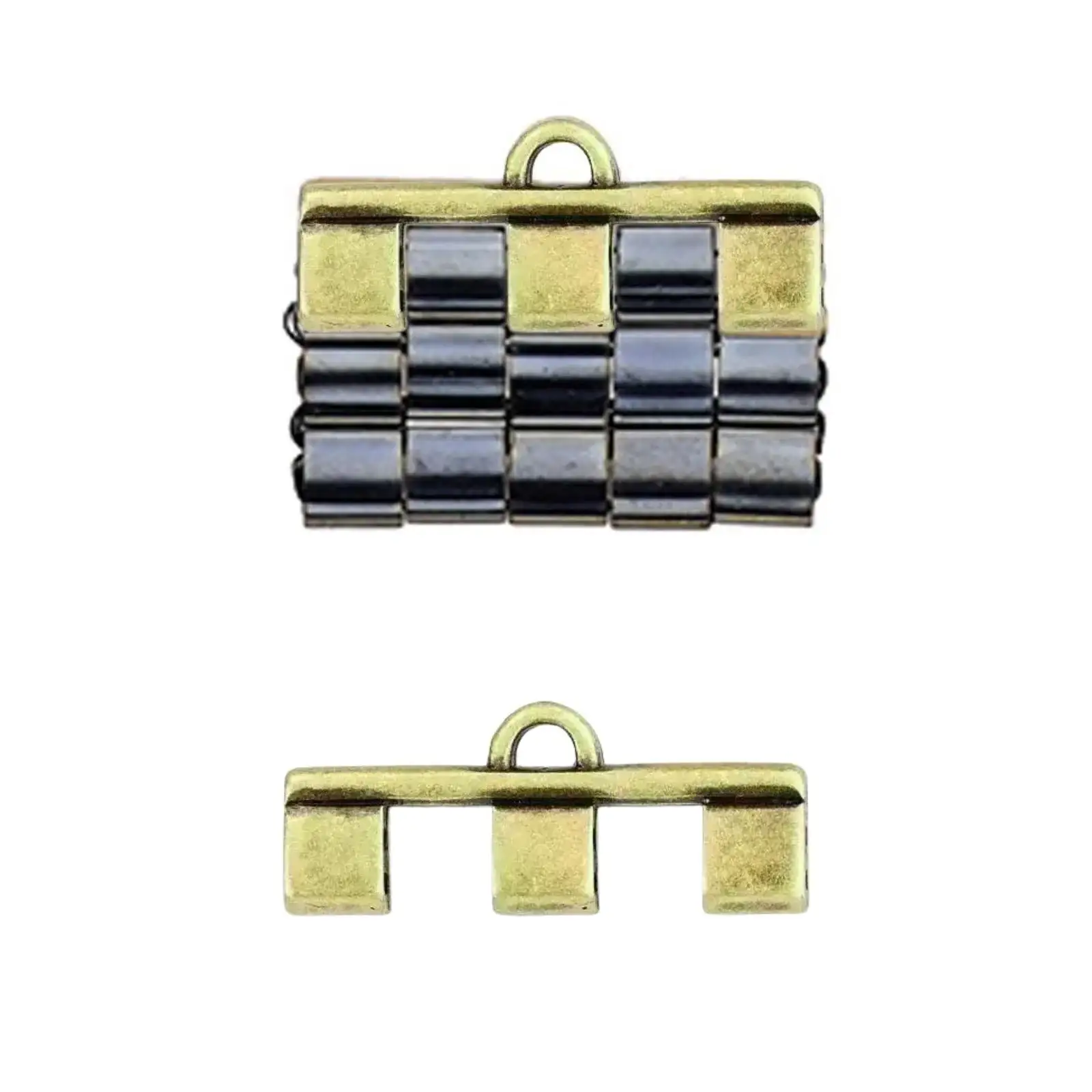 Cymbal Piperi III Tila Bead Ending or Connector, 2 Pcs. - Image 4