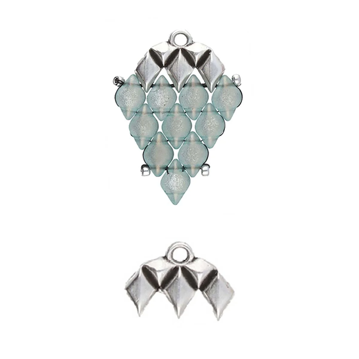 Cymbal Kalamos III Gemduo Bead Ending or Connector, 2 Pcs. - Image 2