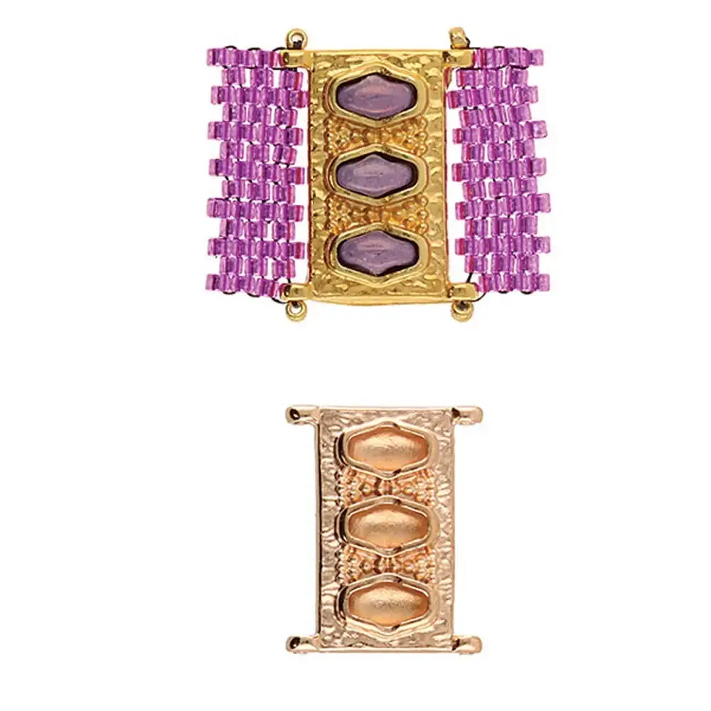 Cymbal Korakas Delica Bead Connector or Link, with Glue-In Element, 2pcs. - Image 6