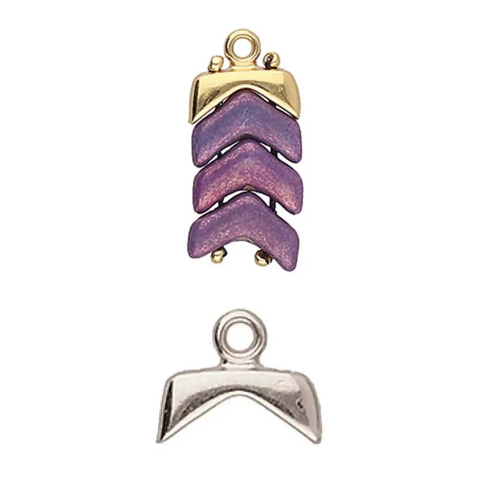 Cymbal Koutalas Chevron Bead Endings or Connectors, 2 Pcs. - Image 2