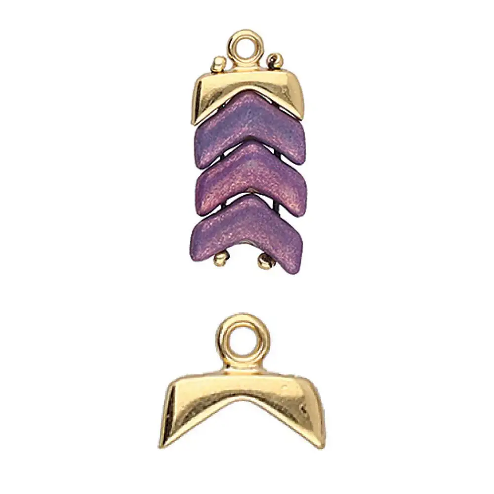 Cymbal Koutalas Chevron Bead Endings or Connectors, 2 Pcs. - Image 3