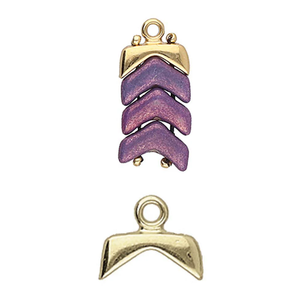 Cymbal Koutalas Chevron Bead Endings or Connectors, 2 Pcs. - Image 4