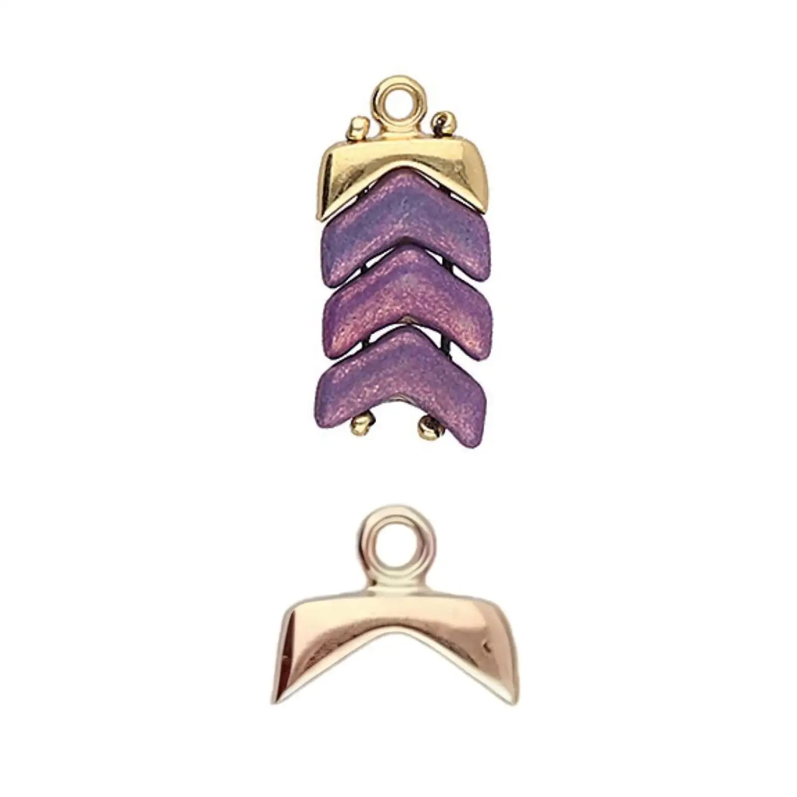 Cymbal Koutalas Chevron Bead Endings or Connectors, 2 Pcs. - Image 5