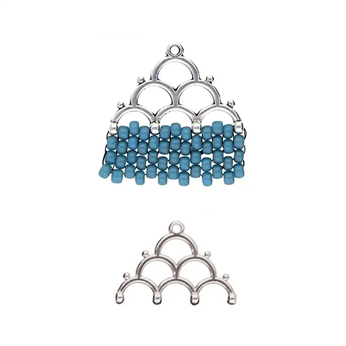 Cymbal Lakos IV 8/0 Seed Bead Ending or Connector, 2 Pcs. - Image 2