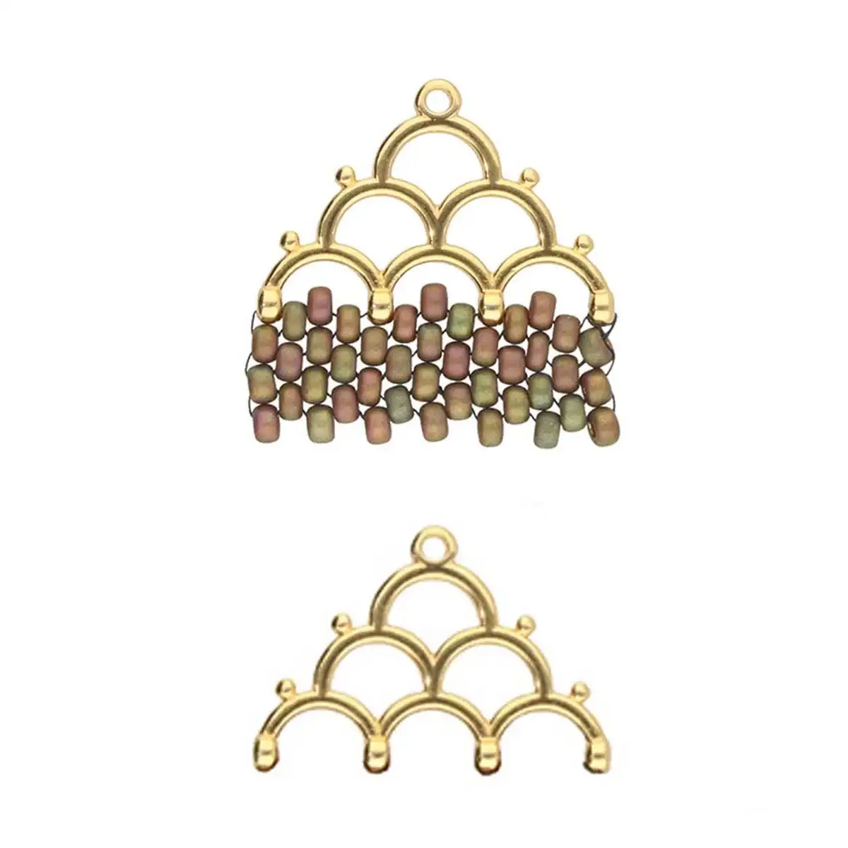 Cymbal Lakos IV 8/0 Seed Bead Ending or Connector, 2 Pcs. - Image 3