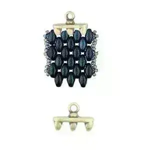 Cymbal Rozos III SuperDuo Bead Ending or Connectors, 2 Pcs. - Image 4