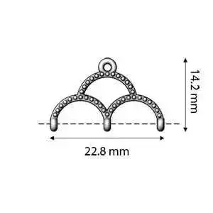 Cymbal Skaloti III Delica Bead Ending or Connector, 2 Pcs. - Image 2