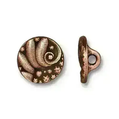 TierraCast Czech Round Pewter Buttons - Image 3