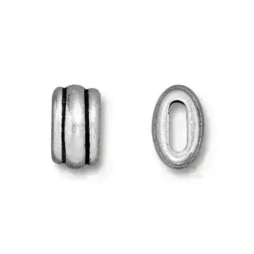 TierraCast Deco Barrel Beads (Crimpable), 2 Sizes, 4 Finishes - Image 3