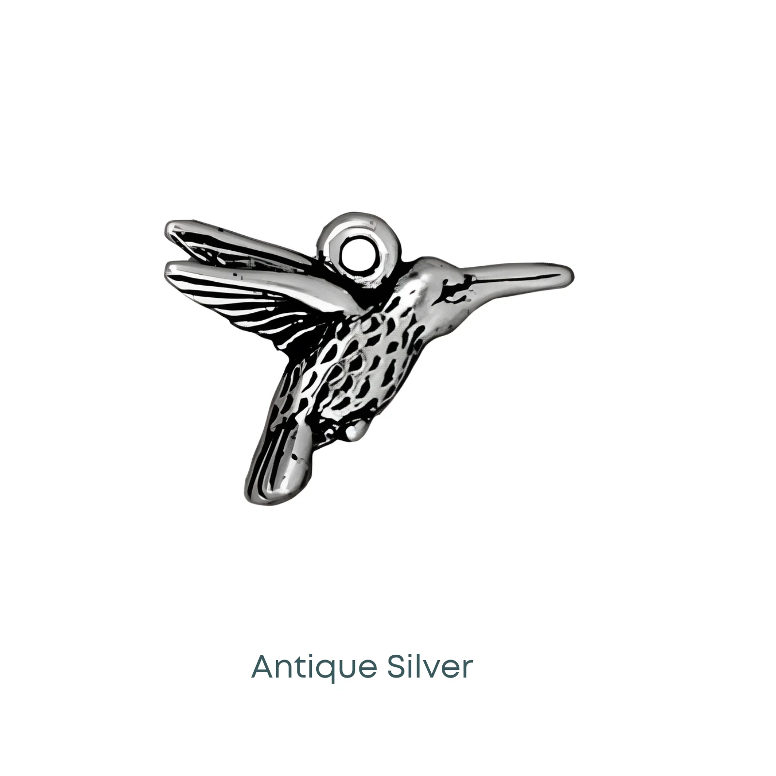 Tierracast Hummingbird Charm or Pendant, 2 Pcs. 3 Finishes - Image 2