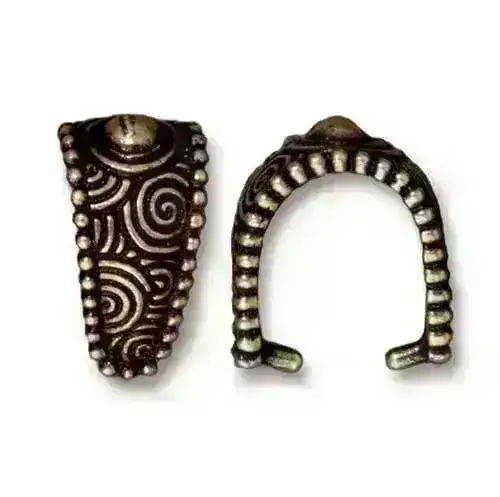 Tierracast Large Spiral Pinch Bail, 2 Pieces, 4 Finishes - Image 3