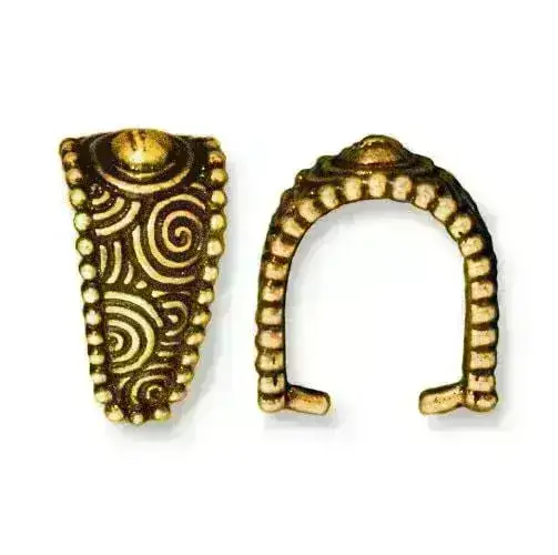 Tierracast Large Spiral Pinch Bail, 2 Pieces, 4 Finishes - Image 4