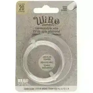 20 Gauge German-Style Wire, Round, in 3 Finishes - Image 4