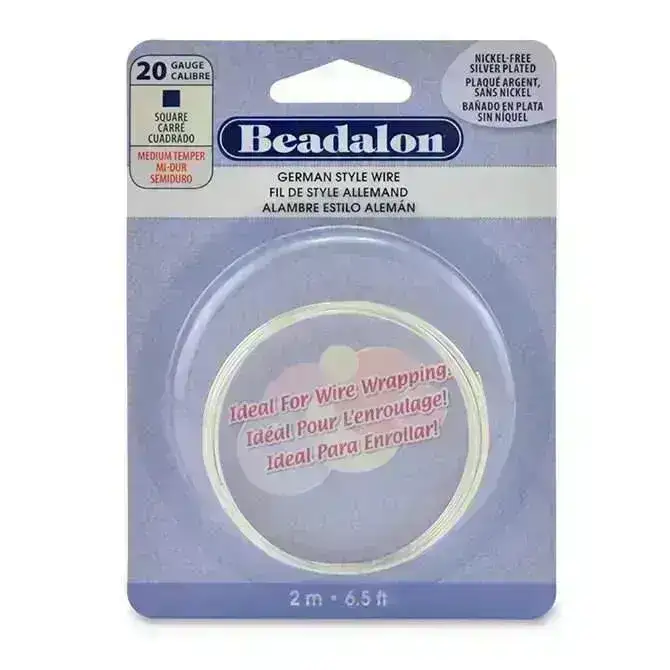 20 Gauge, Square German-Style Wire, 4 Finishes - Image 5