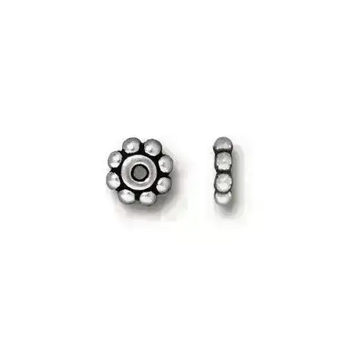 Tierracast Heishi Daisy Spacer Beads, 6mm in 6 Finishes - Image 4