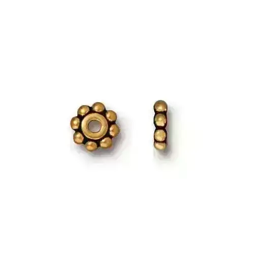 Tierracast Heishi Daisy Spacer Beads, 6mm in 6 Finishes - Image 6