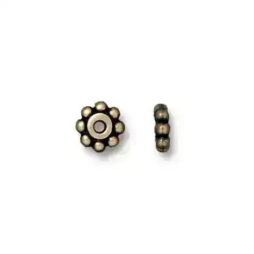 Tierracast Heishi Daisy Spacer Beads, 6mm in 6 Finishes - Image 7