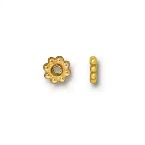 Tierracast Heishi Daisy Spacer Beads, 6mm in 6 Finishes - Image 8