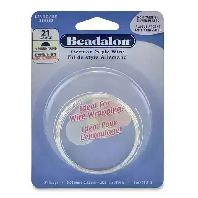 21 Gauge German-Style Half Round Wire in 2 Finishes - Image 2