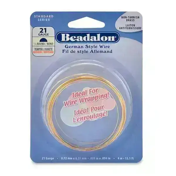 21 Gauge German-Style Half Round Wire in 2 Finishes - Image 4