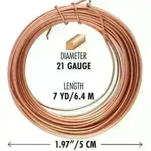 21 Gauge German-Style Square Wire, Beadsmith, 8 Finishes - Image 3