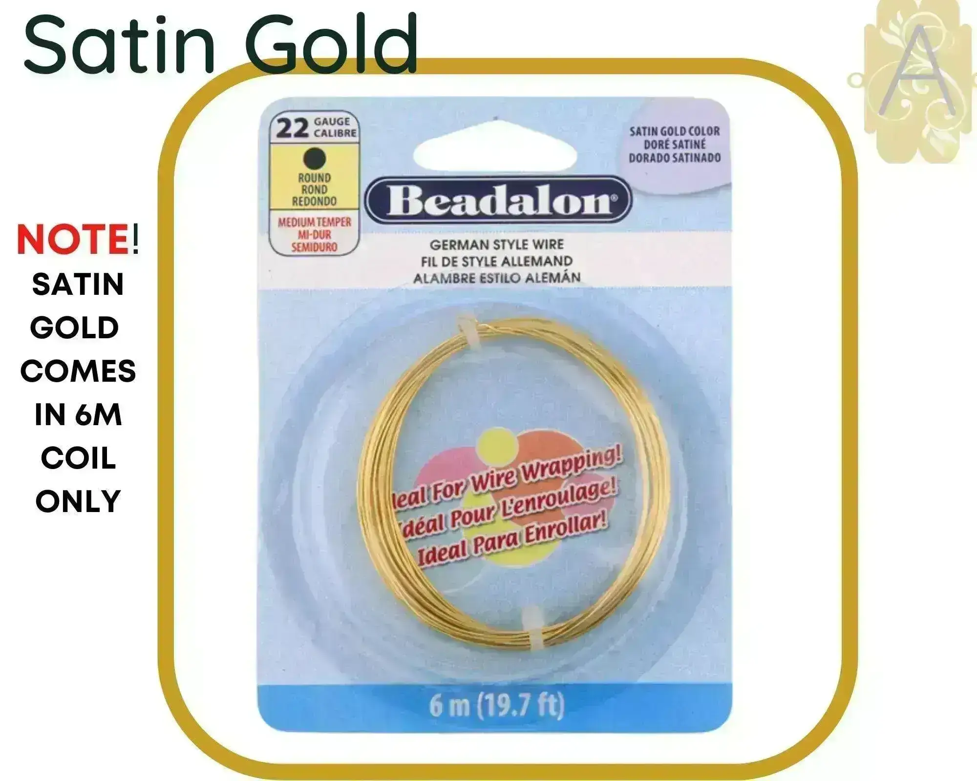 22 Gauge, German-Style Round Wire, Beadalon - Image 7