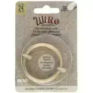 24 Gauge German-Style Wire, Beadsmith, 3 Finishes - Image 3