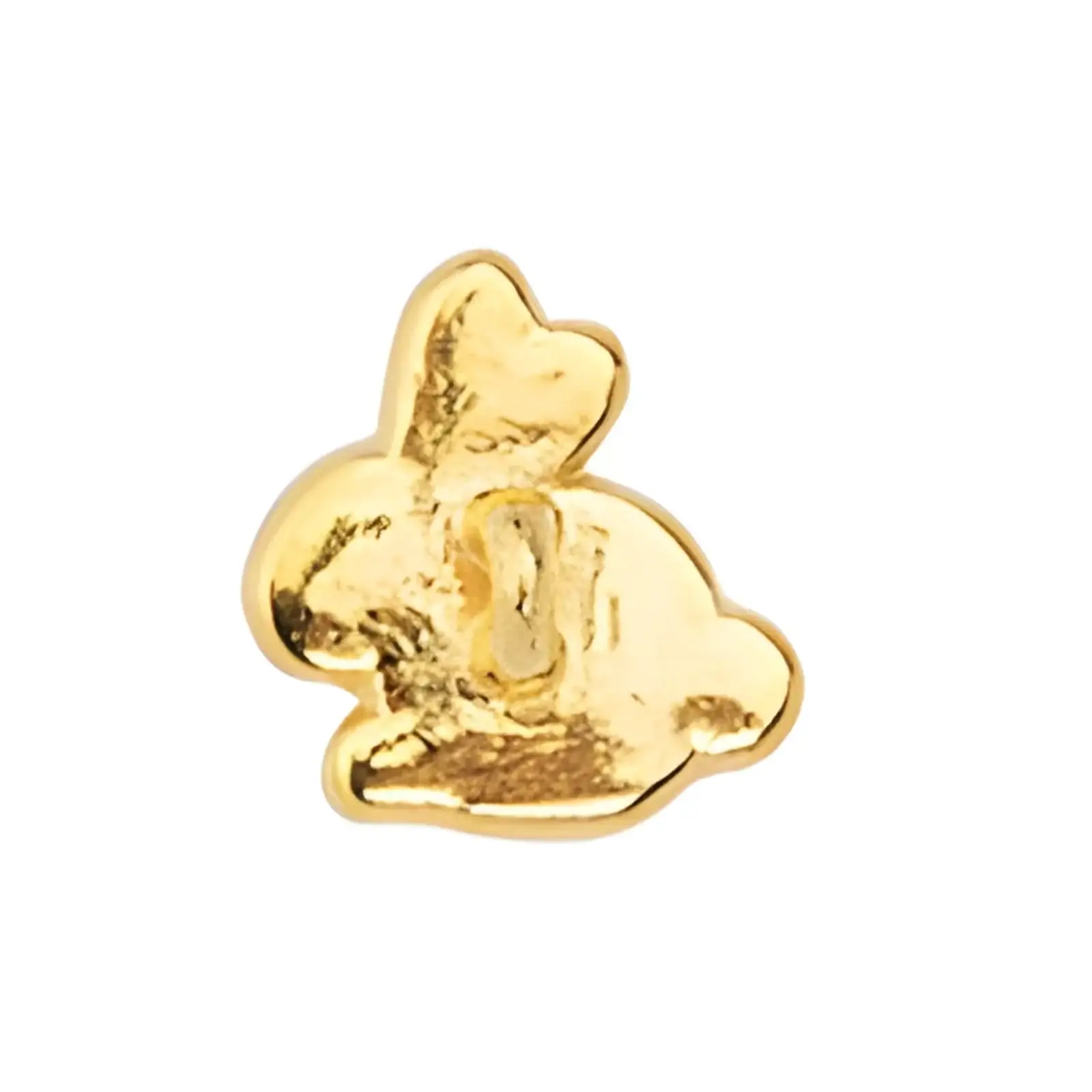 Bunny Buttons, 24K Gold Plate, 2 Pcs - Image 4