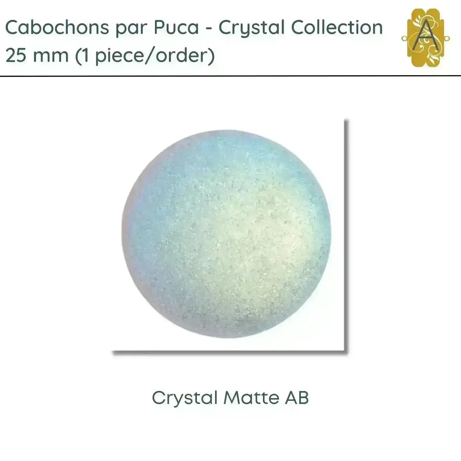 Cabochons par Puca, 25mm, Crystal Collection, 3 Finishes - Image 4