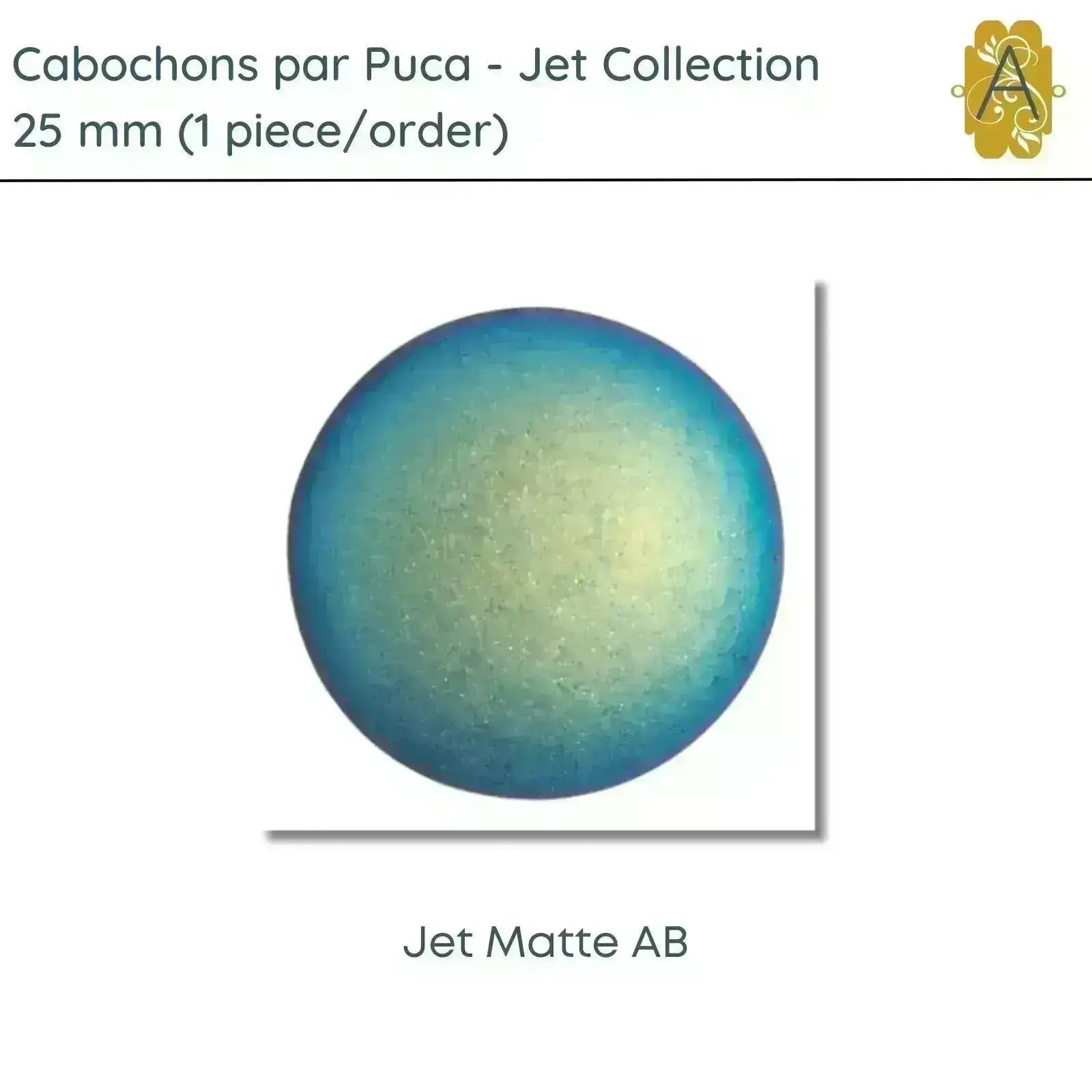 Cabochons par Puca, 25mm, Jet Collection, 7 Finishes - Image 5