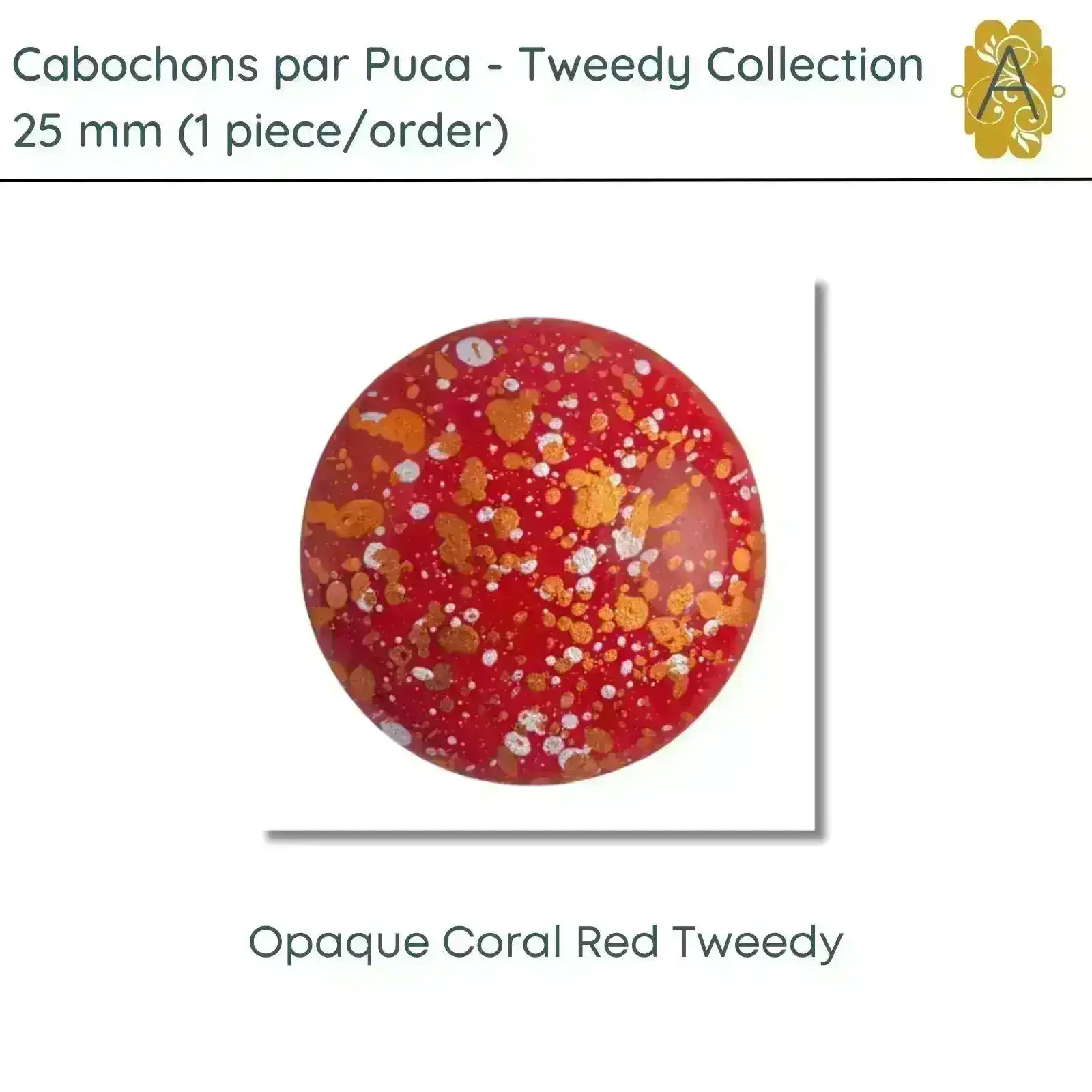 Cabochons par Puca, 25mm, Tweedy Collection - Image 3