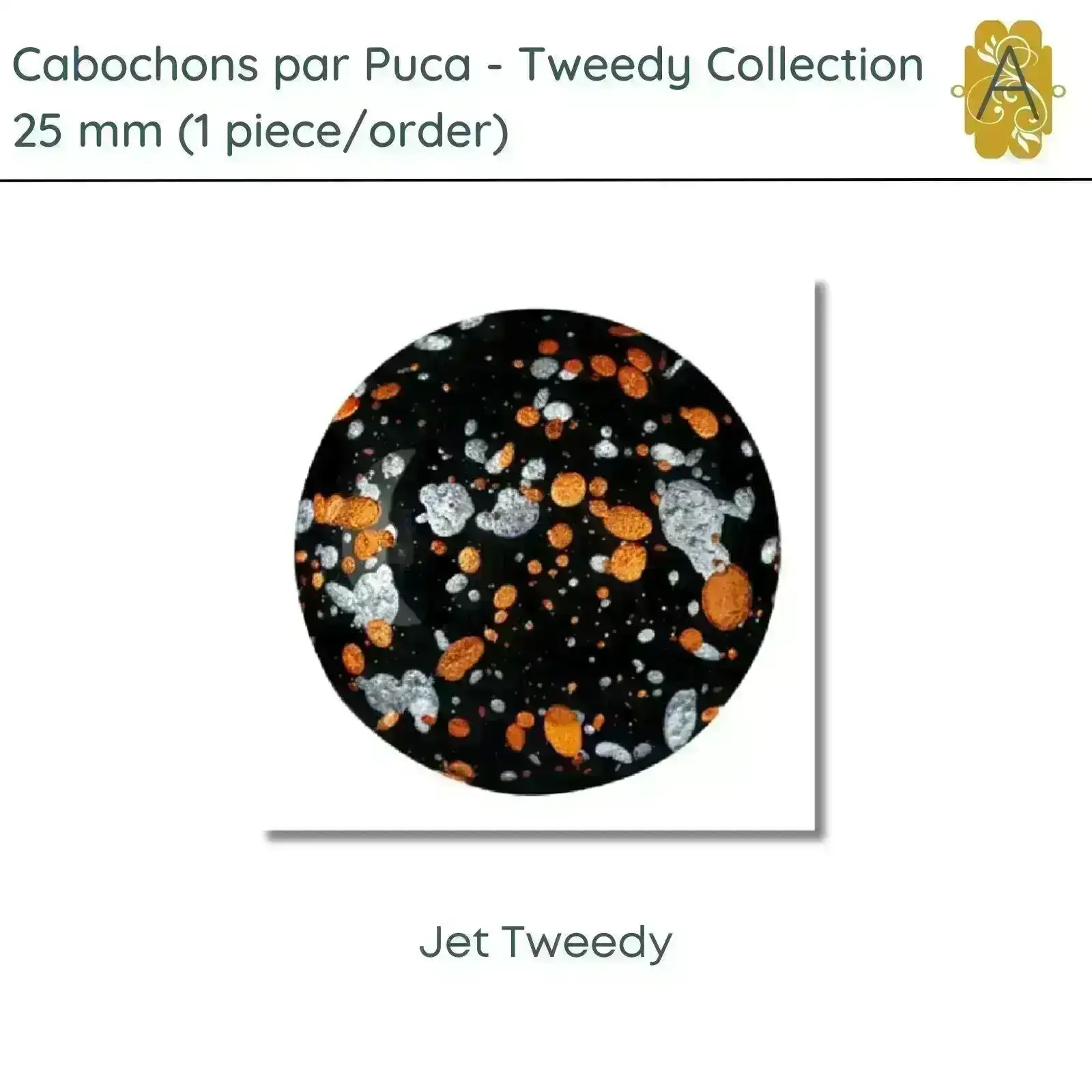 Cabochons par Puca, 25mm, Tweedy Collection - Image 4