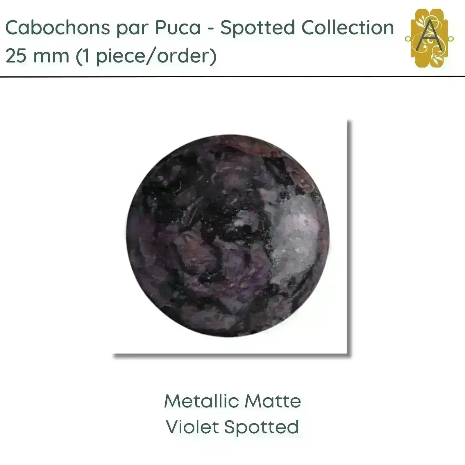 Cabochons par Puca, 25mm, Spotted Collection, 6 Colors - Image 3