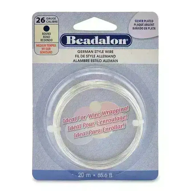 26 Gauge, German-Style Wire, Round in 5 Finishes - Image 2