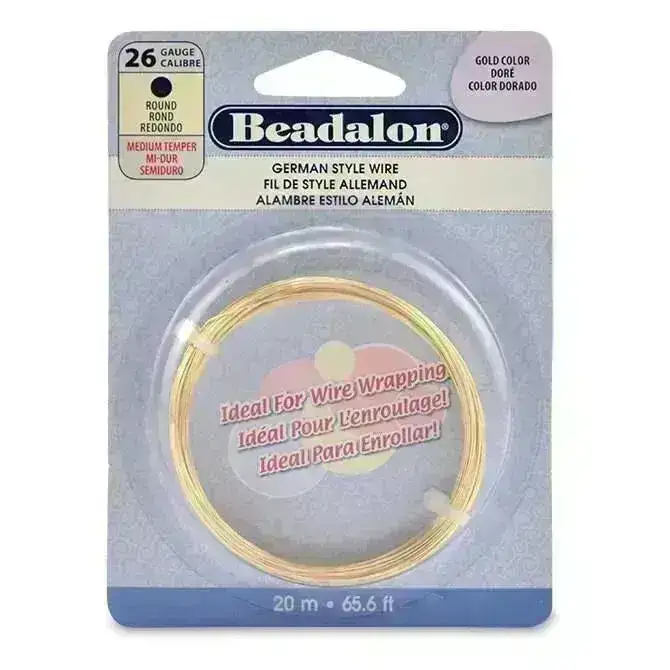 26 Gauge, German-Style Wire, Round in 5 Finishes - Image 3