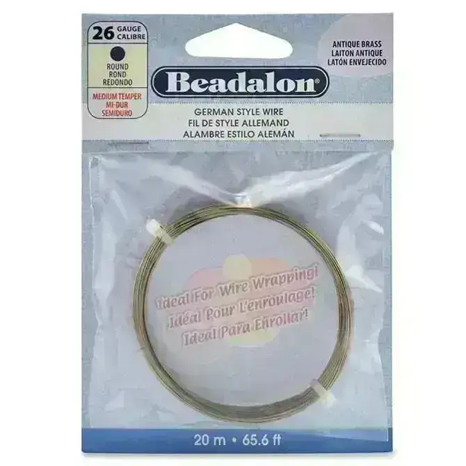 26 Gauge, German-Style Wire, Round in 5 Finishes - Image 4