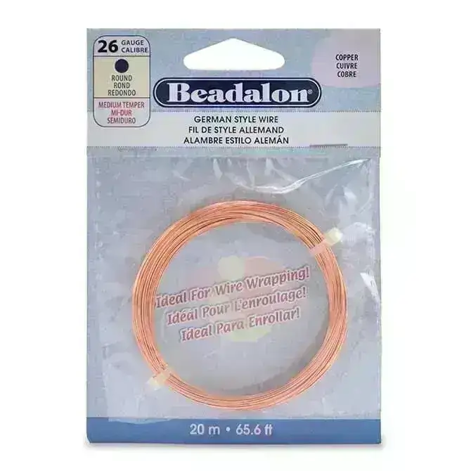 26 Gauge, German-Style Wire, Round in 5 Finishes - Image 5
