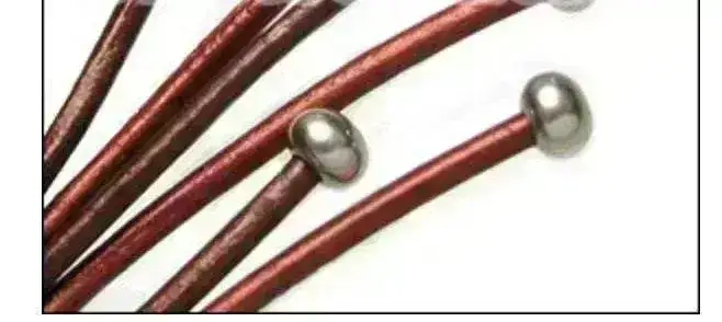 Round Ball End Caps for Leather or Cord, Fits 1.5 & 2mm Round Cord, in 3 Finishes - Image 2