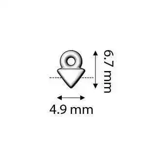 Cymbal Agali, Kite Bead Ending or Connector, 4 Pcs. - Image 2