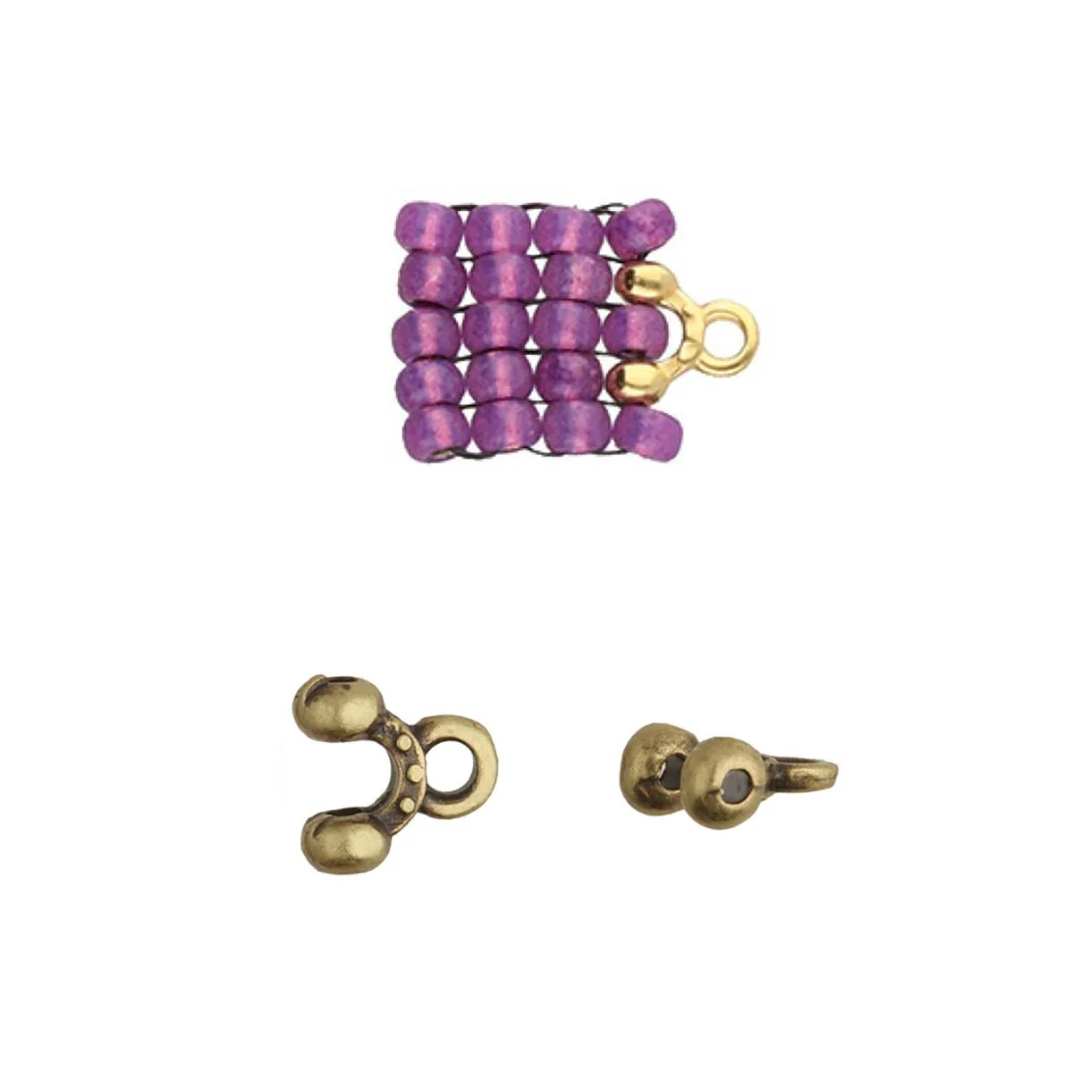 Cymbal Alona, 8/0 Bead Ending or Clasp Connectors, 4 pieces - Image 5
