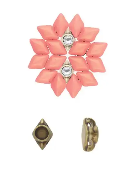 Cymbal Areti, Gemduo Bead Substitute, 4 Pcs. - Image 5