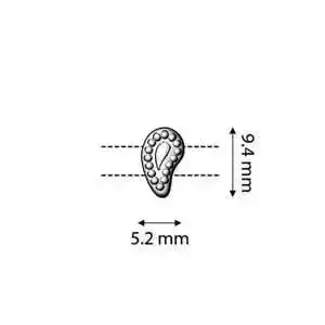 Cymbal Aylia, Paisley Bead Substitute, 4 Pcs. 4 Finishes - Image 2