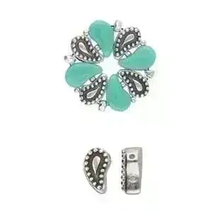 Cymbal Aylia, Paisley Bead Substitute, 4 Pcs. 4 Finishes - Image 3